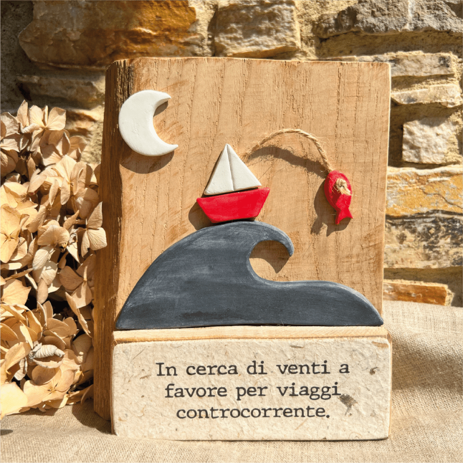 Quadro Ceramica Barca a Vela