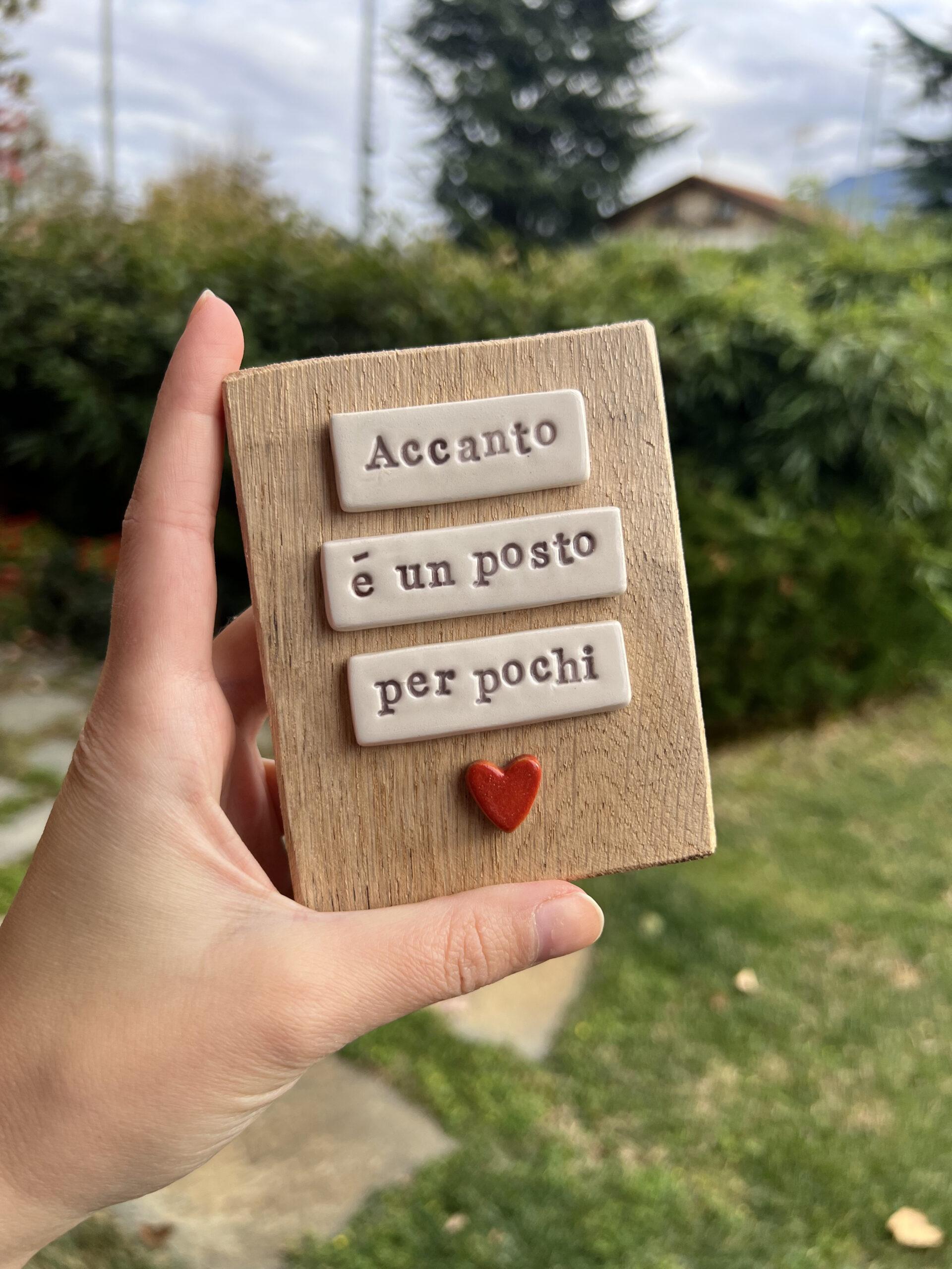 Targa ceramica - Accanto è un posto per pochi