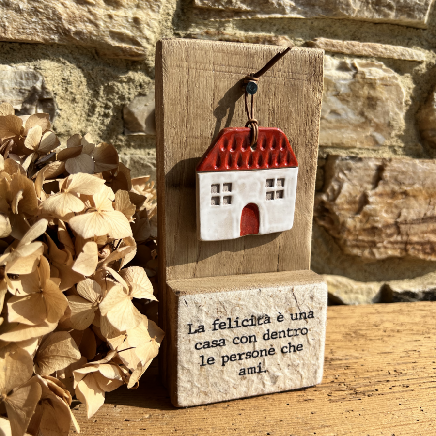 Quadretto Casetta 'La felicità è una casa'