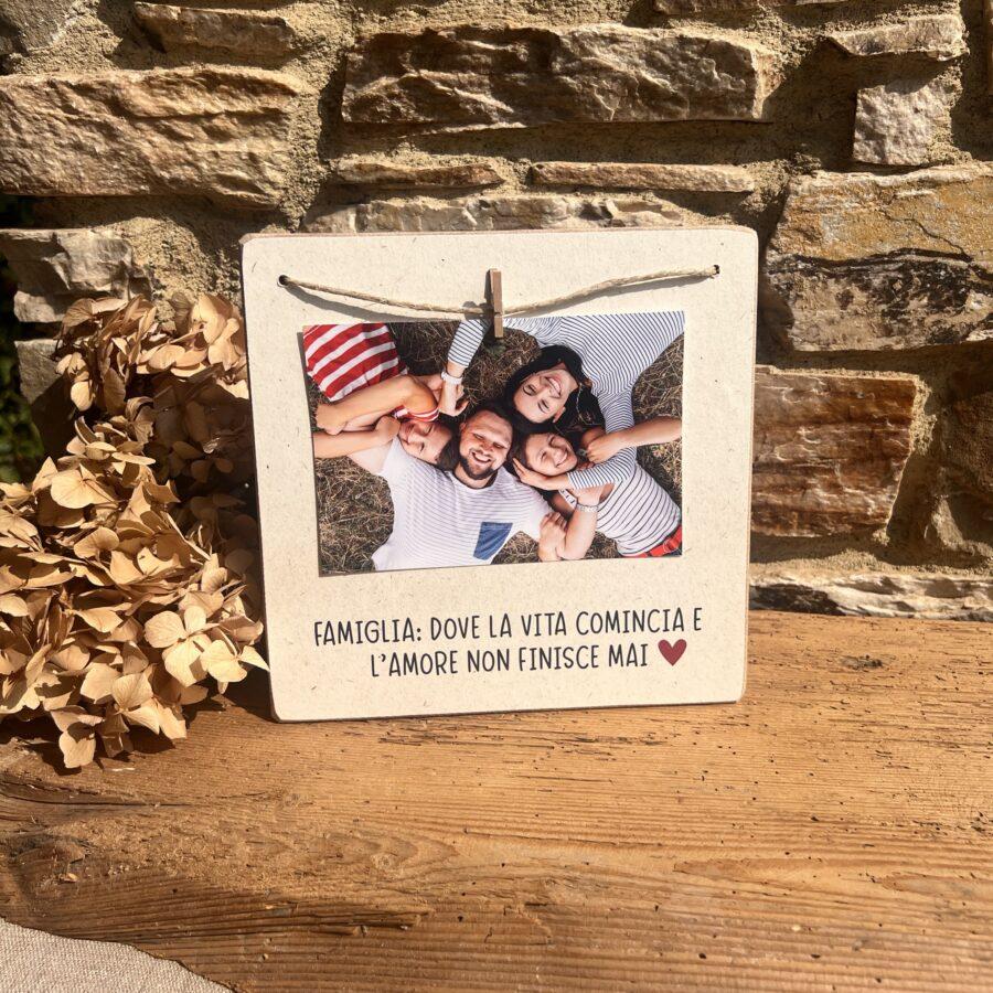 Portafoto molletta - Famiglia: dove la vita comincia